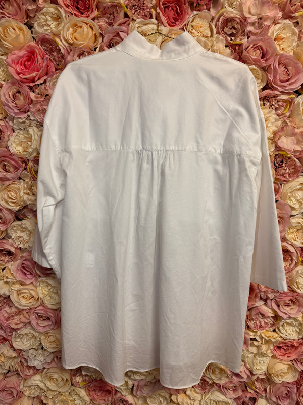 Windsor Wide Cotton Blouse White
