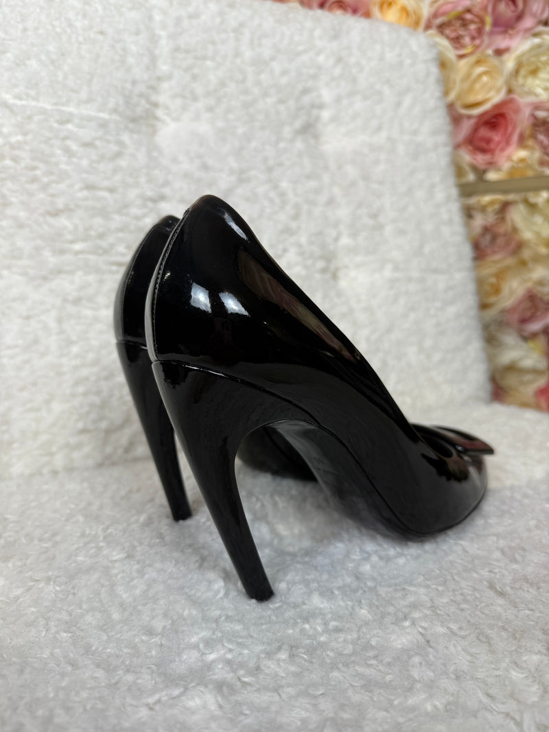 Roger Vivier Heels Patent Leather Black Sz. 40 EU