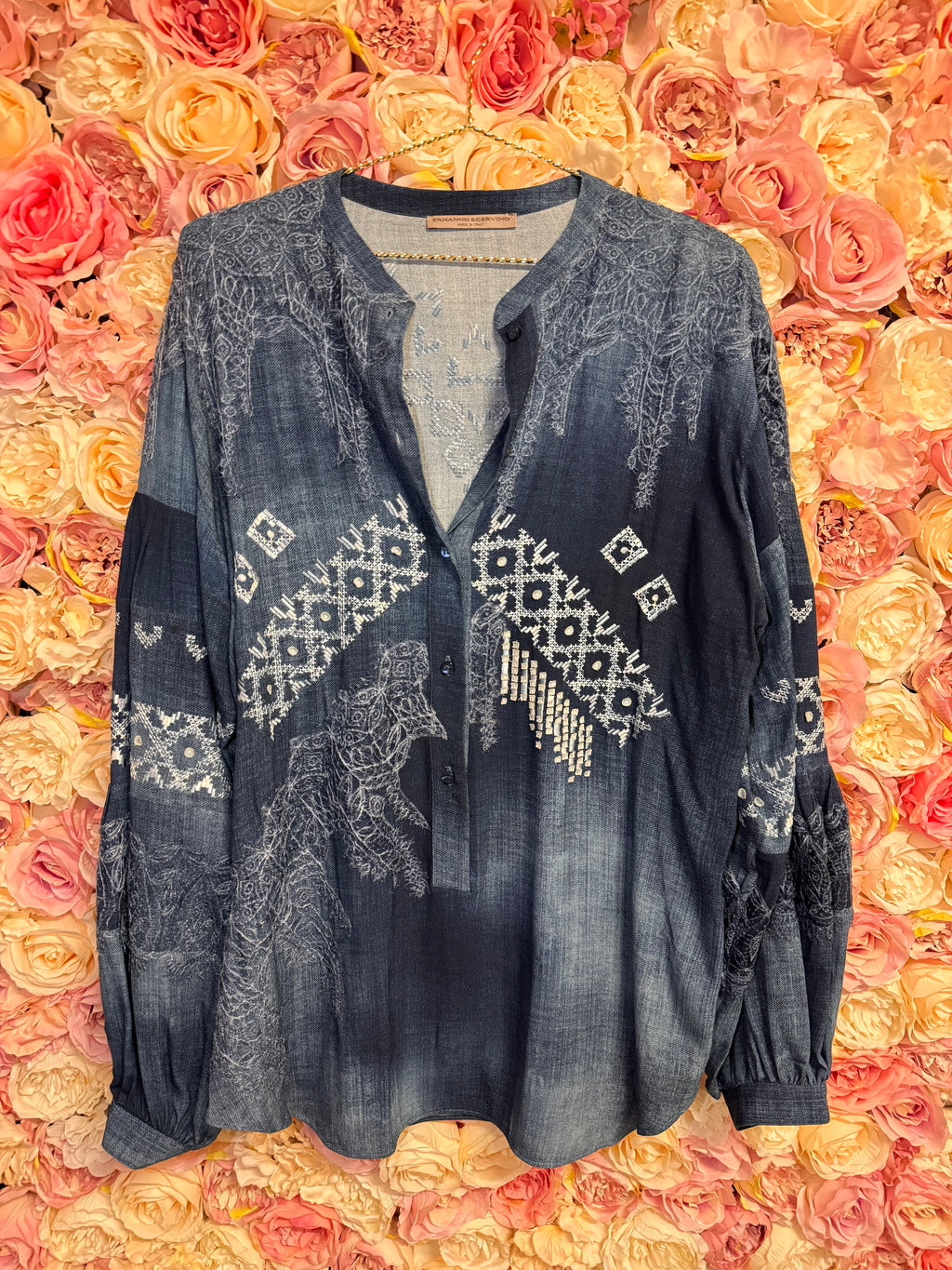 Ermanno Scervino Blouse Jeans Blue