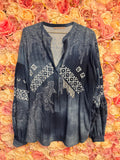 Ermanno Scervino Blouse Jeans Blue