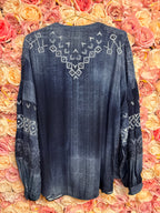 Ermanno Scervino Blouse Jeans Blue