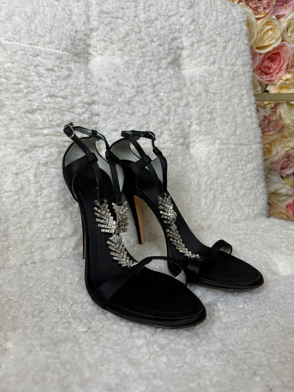 Giuseppe Zanotti Heels Black Silver Sz. 40 EU
