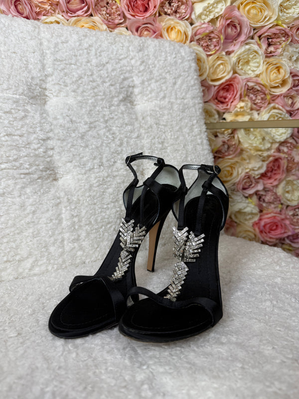 Giuseppe Zanotti Heels Black Silver Sz. 40 EU