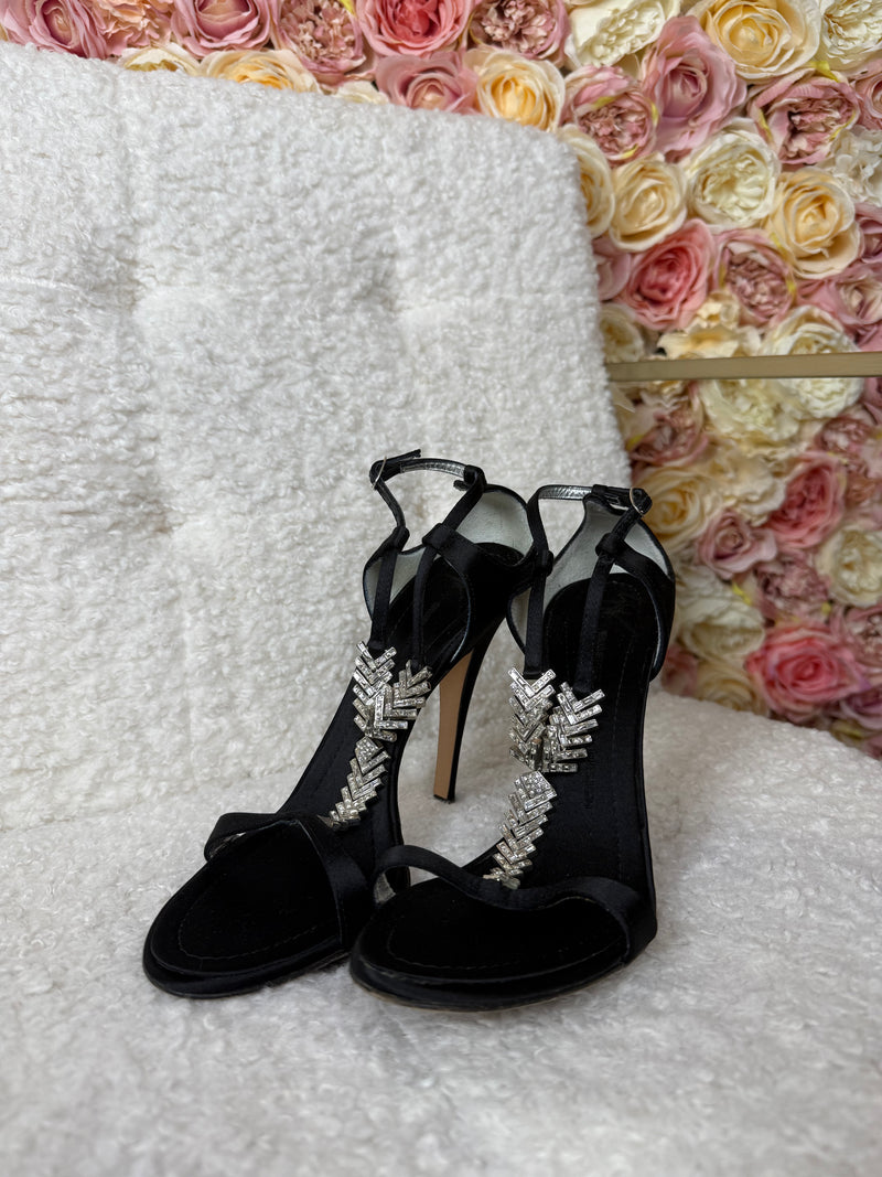 Giuseppe Zanotti Heels Black Silver Sz. 40 EU