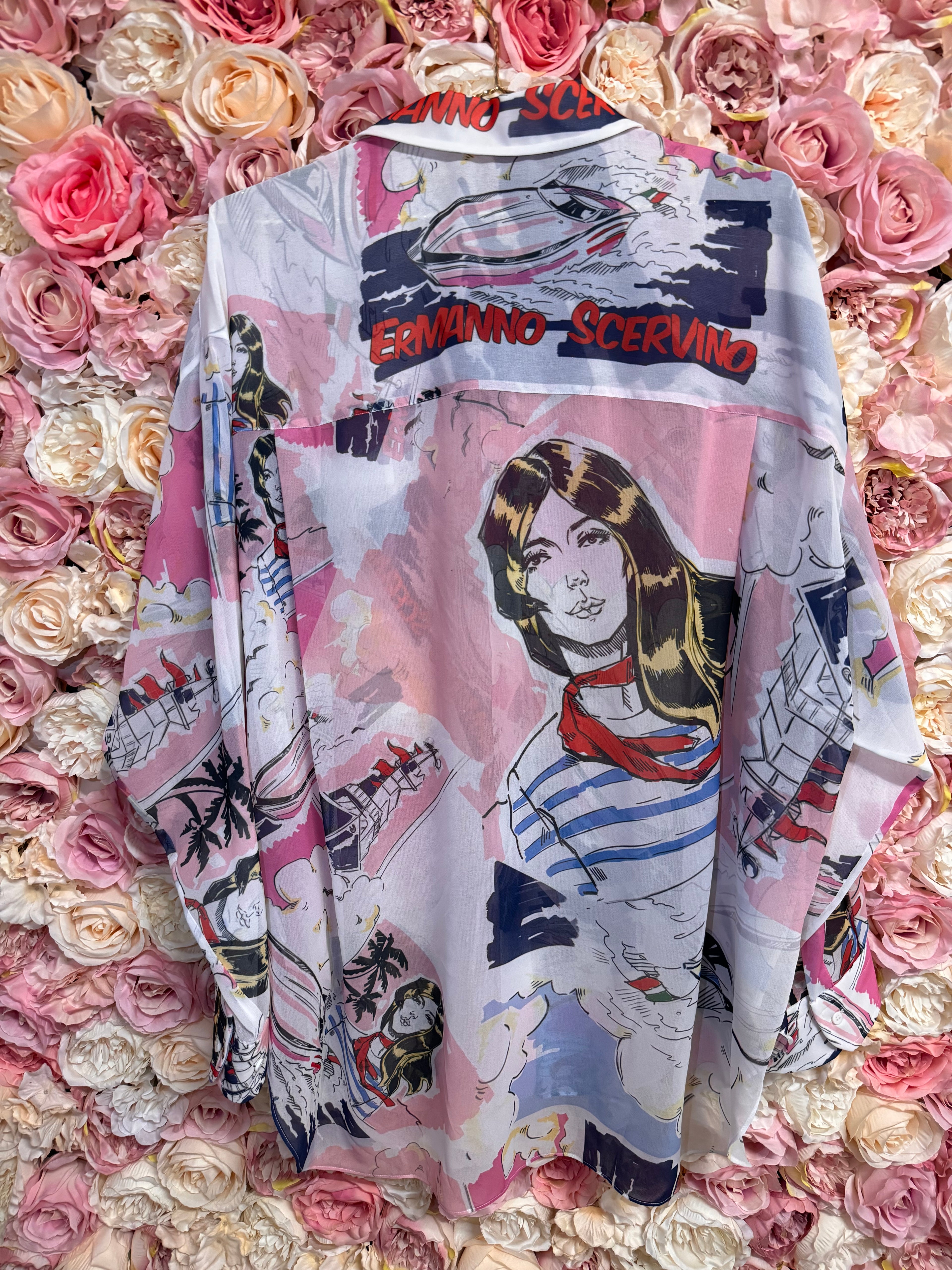 Ermanno Scervino Silk Blouse Multi