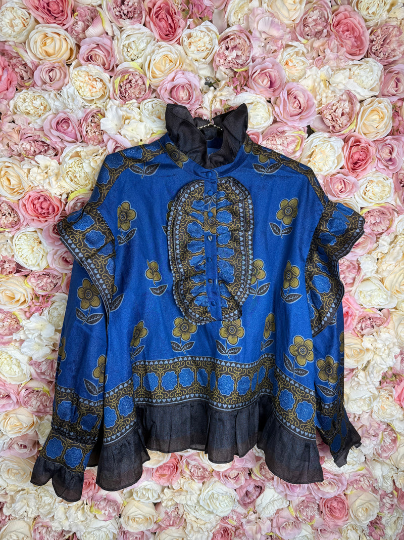 Joseph Copenhagen Blouse Blue Multi One Size