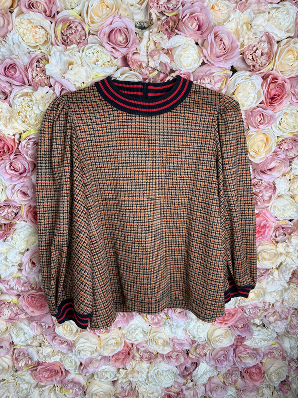 Essentiel Antwerp Houndstooth Top Multi Sz. 36 DE