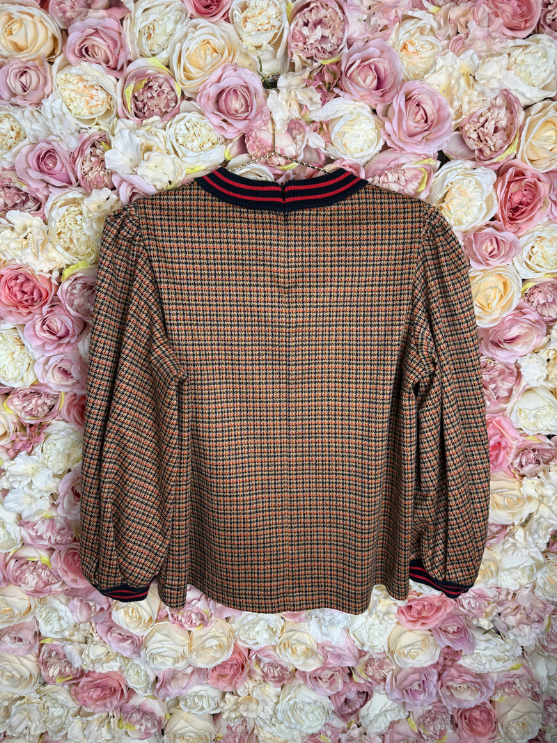 Essentiel Antwerp Houndstooth Top Multi Sz. 36 DE