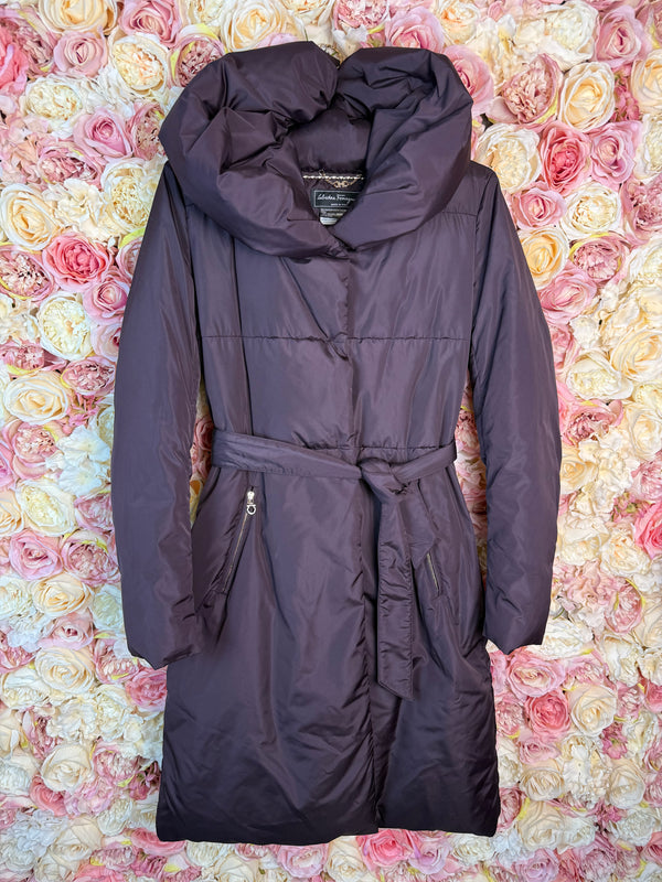 Salvatore Ferragamo Down Coat Aubergine Sz. 34 DE (38 IT)