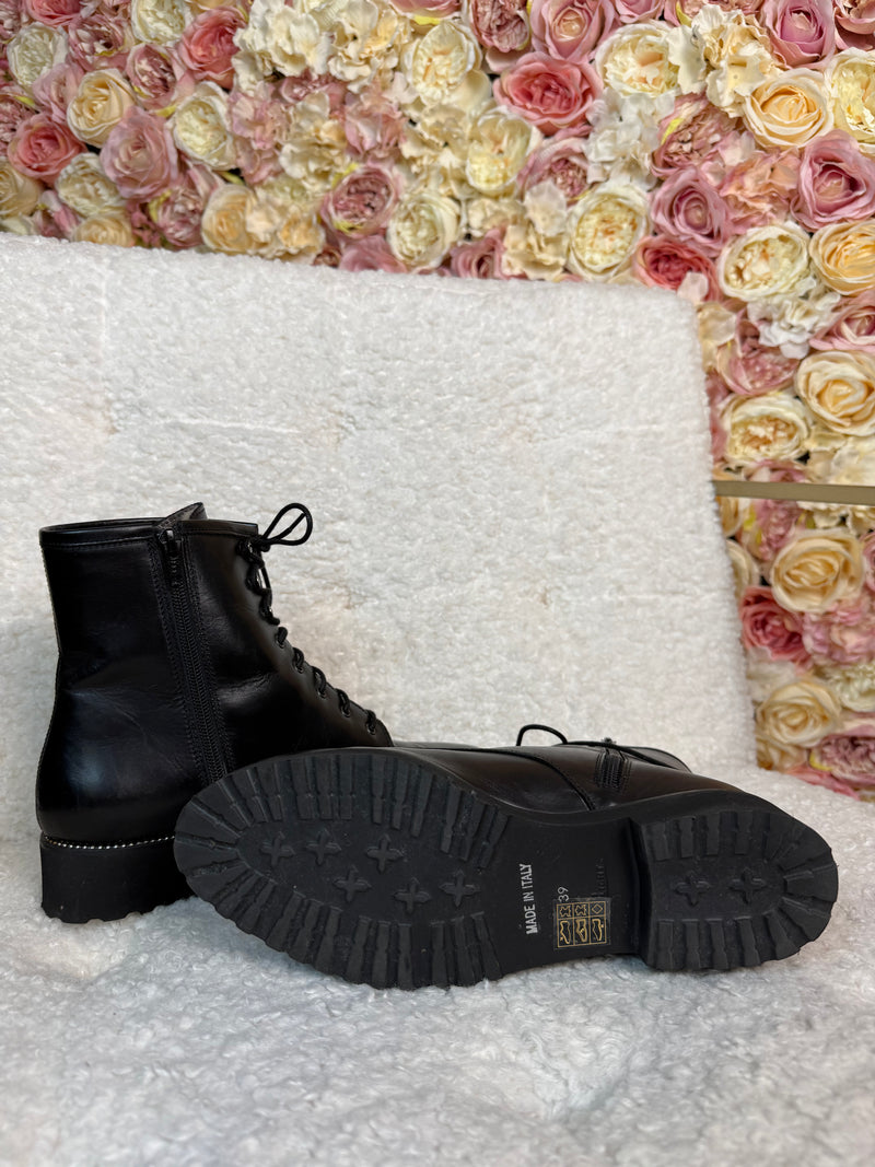 Day Leather Boots Black Sz. 39 EU