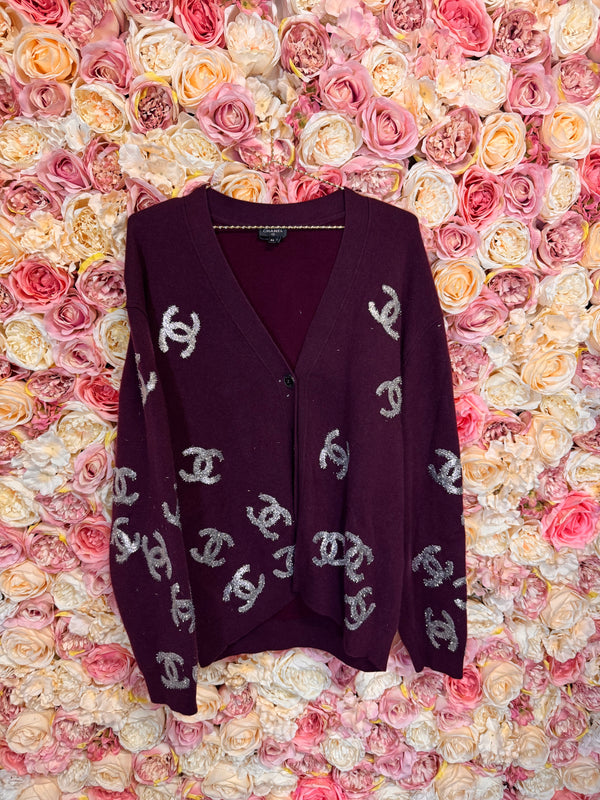 Chanel Métiers d'Art 2020/21 Cashmere Cardigan with Glitter CC