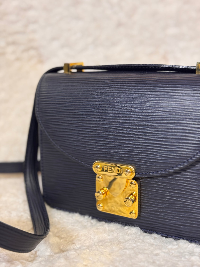 Fendi Bag Epi Leather Dark Blue