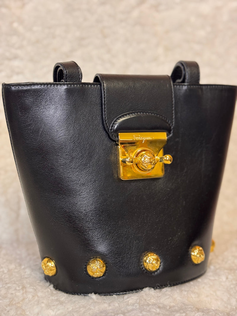 Ferragamo Gancini Bag Black