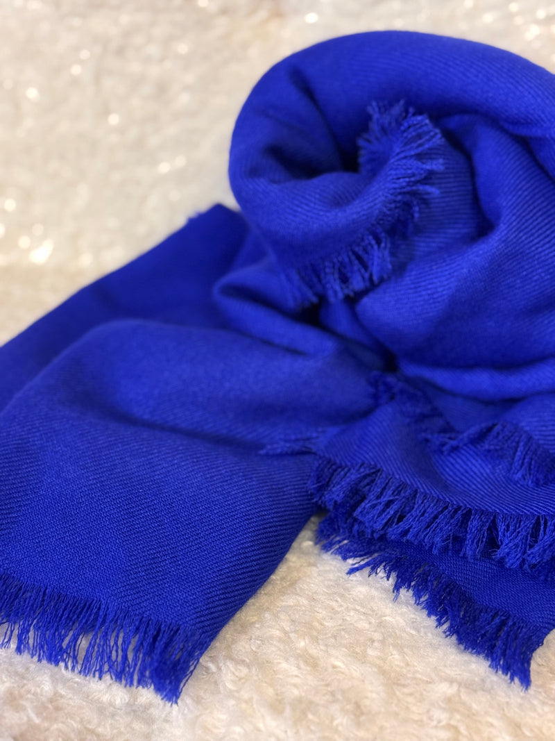 Akris Cashmere Scarf Royal Blue