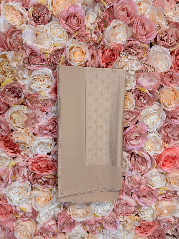 Louis Vuitton Silk Foulard Beige