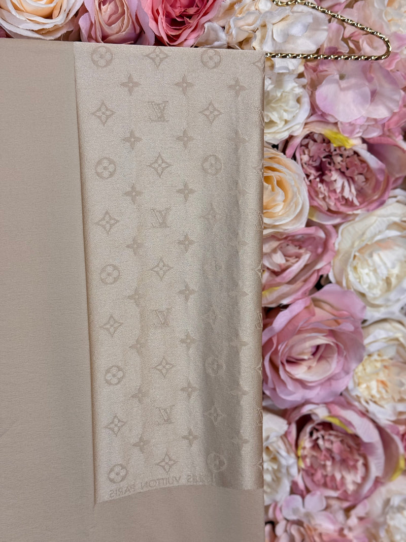 Louis Vuitton Silk Foulard Beige