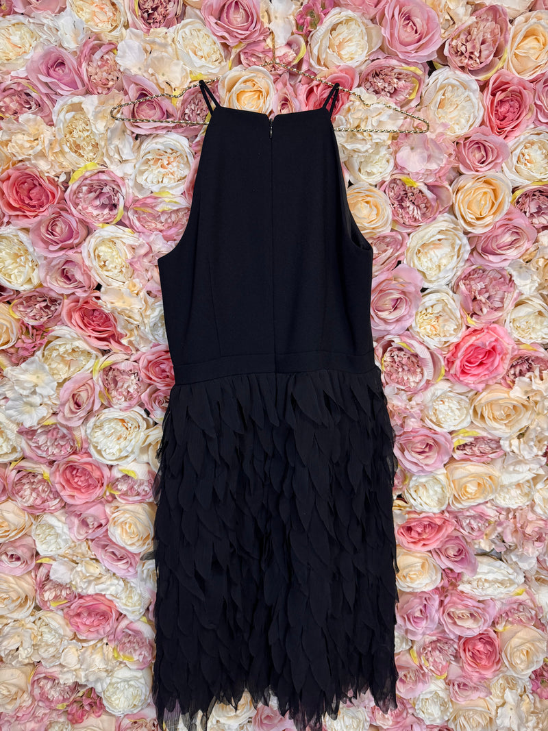 Aidan Feather Dress Black