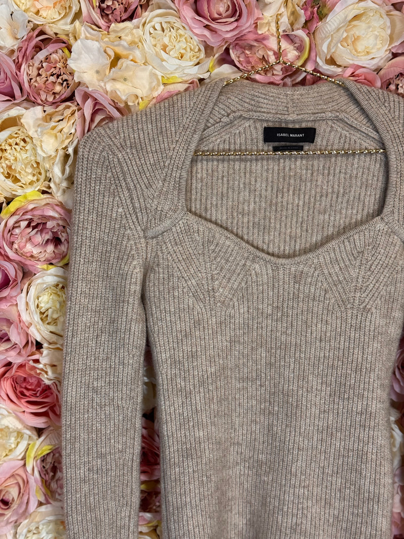 Isabel Marant Wool Cashmere Sweater Beige