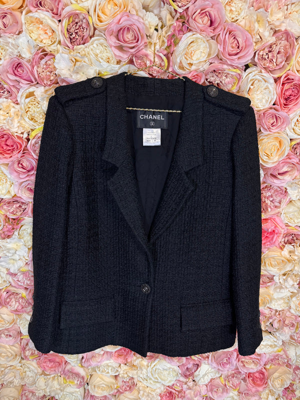 Chanel "The little Black Jacket" Paris / Seoul Cruise 2016 Blazer Black