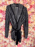 Ermanno Scervino Wool Knit Cardigan Black White