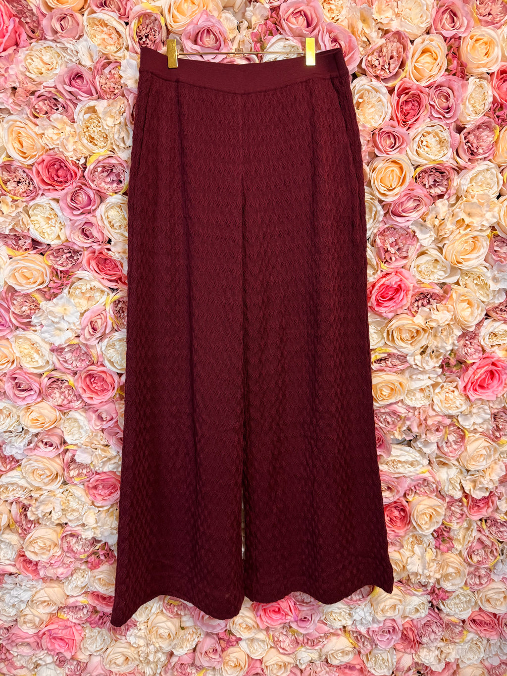 Missoni flared knitted trousers Bordeaux