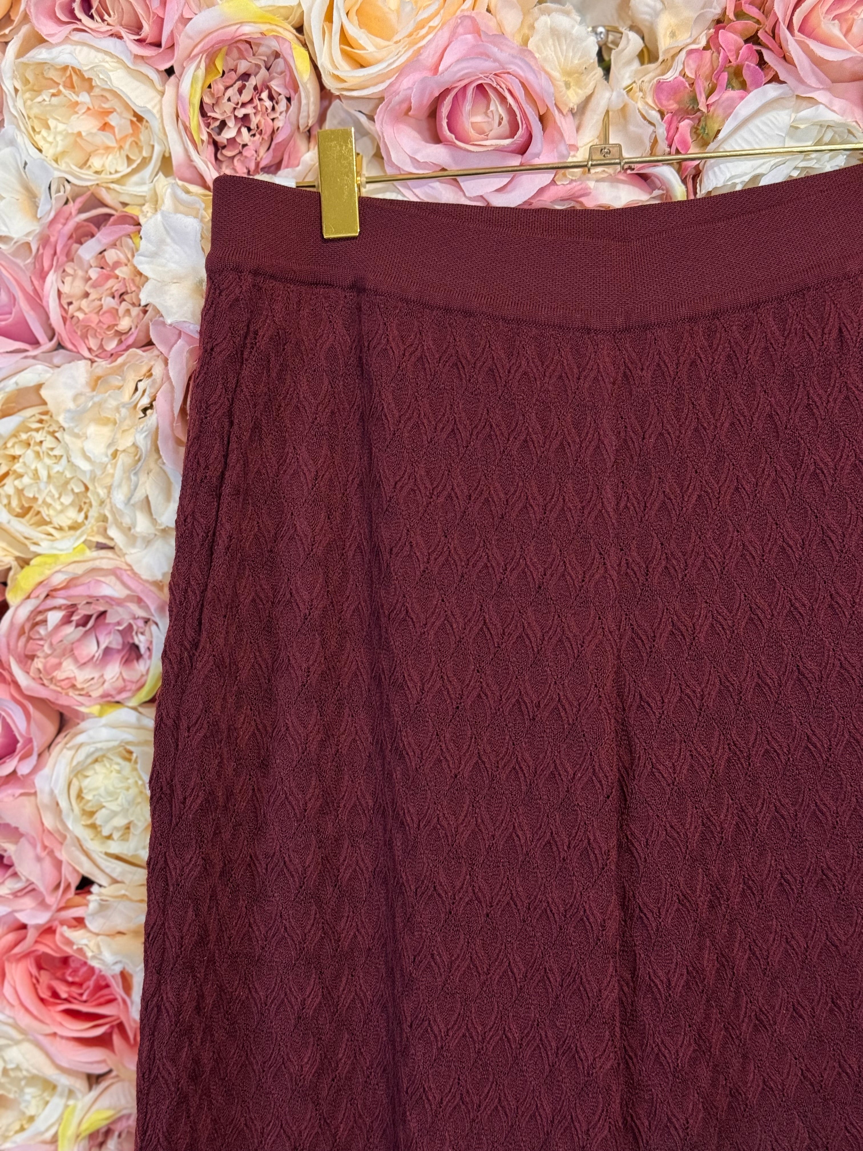 Missoni flared knitted trousers Bordeaux