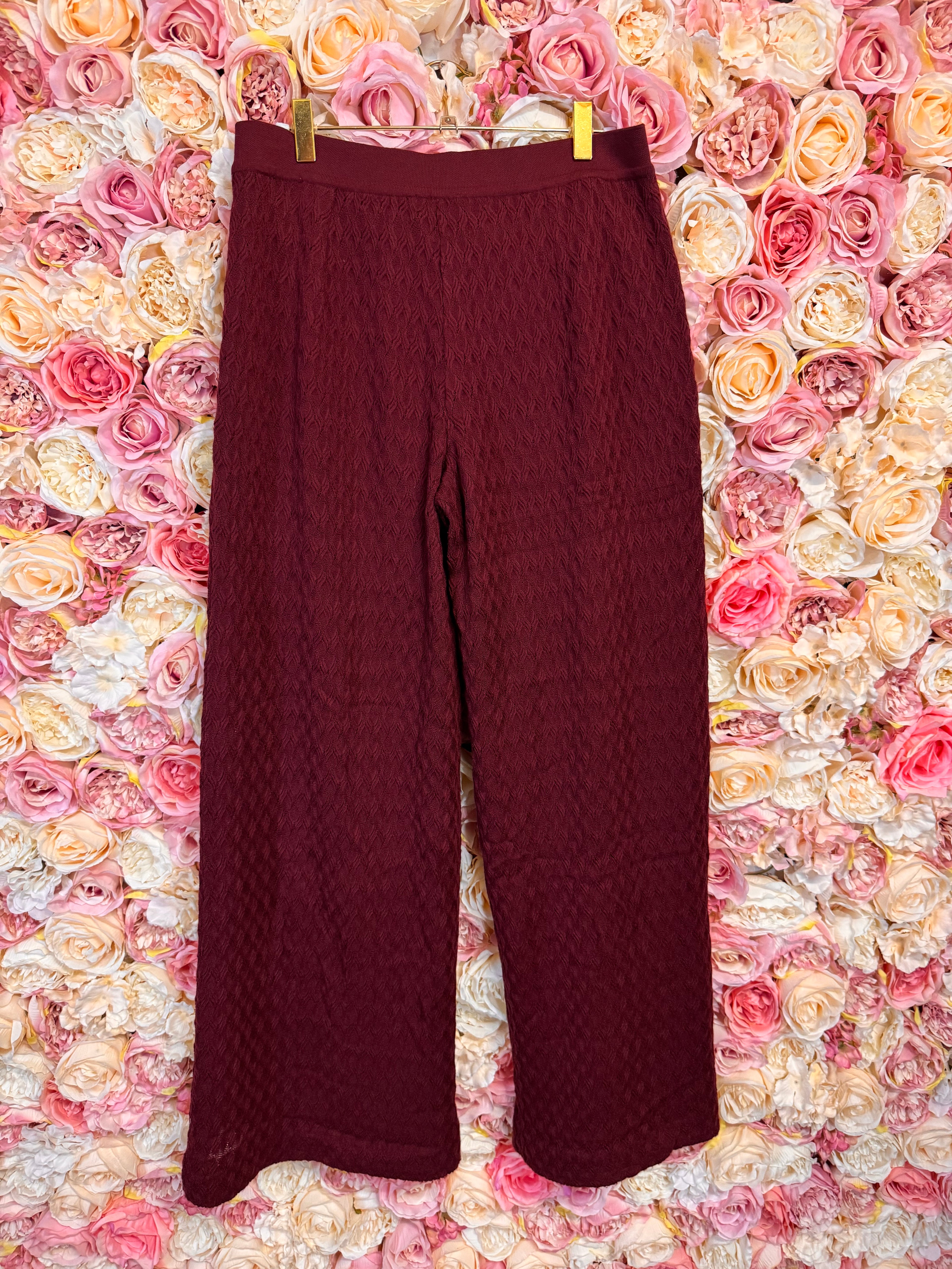 Missoni flared knitted trousers Bordeaux