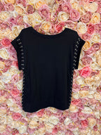 Mastermind Japan sleeveless top with silver skull black