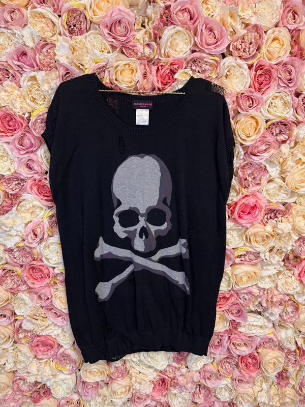 Mastermind Japan sleeveless Top with Skull Black