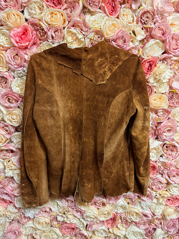 Manebo Suede Leather Jacket Brown