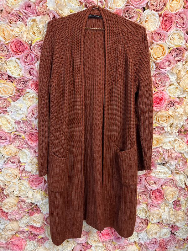 Iris von Arnim Cashmere Silk Cardigan Rust