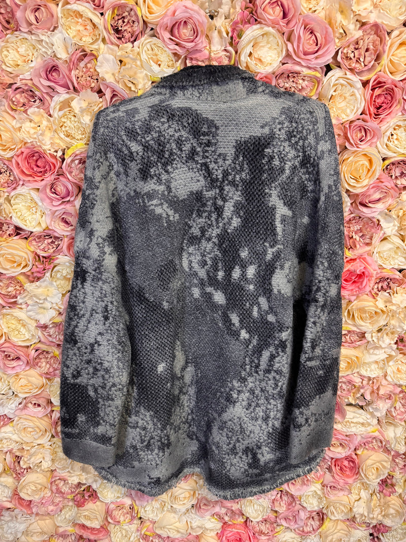 Avant Toi Silk Merino Wool Cardigan Grey