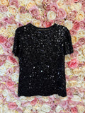 Ermanno Scervino Sequins Top Black Sz. S