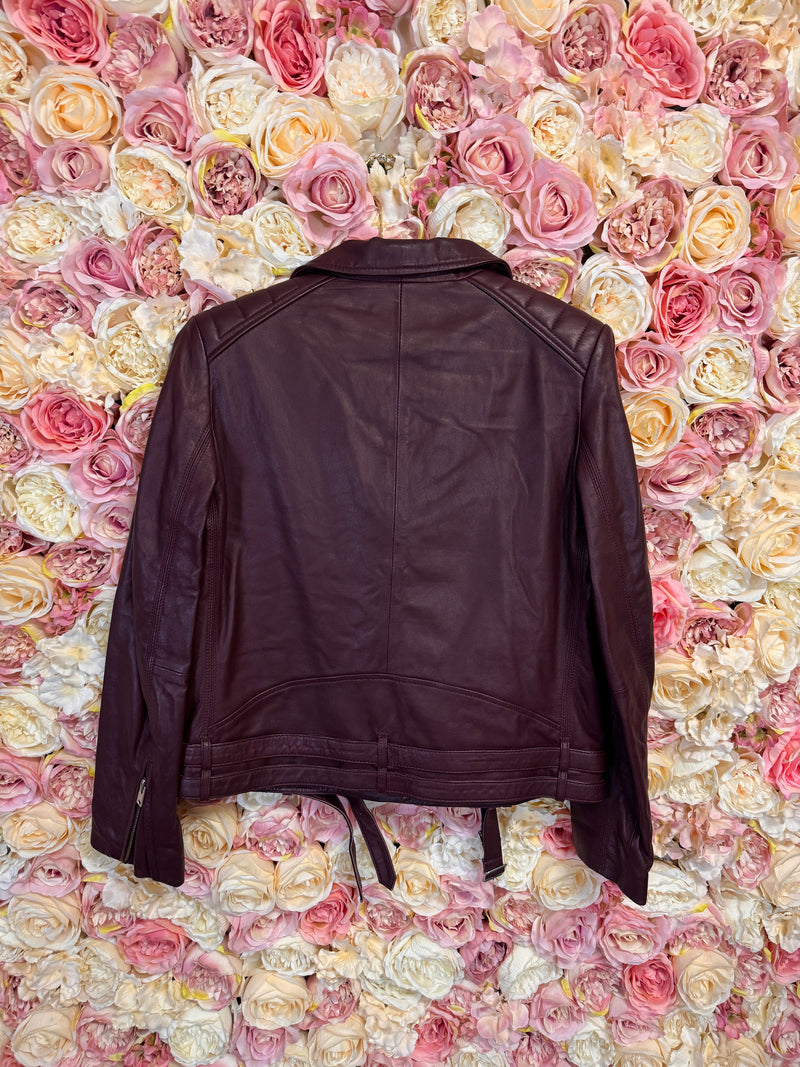 Iro Leather Jacket Bordeaux