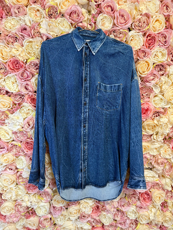 Balenciaga Blouse in Jeans Look Blue Sz. M