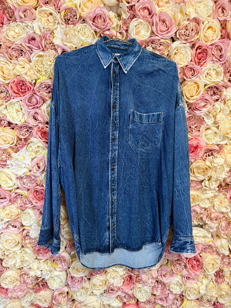 Balenciaga Blouse in Jeans Look Blue Sz. M