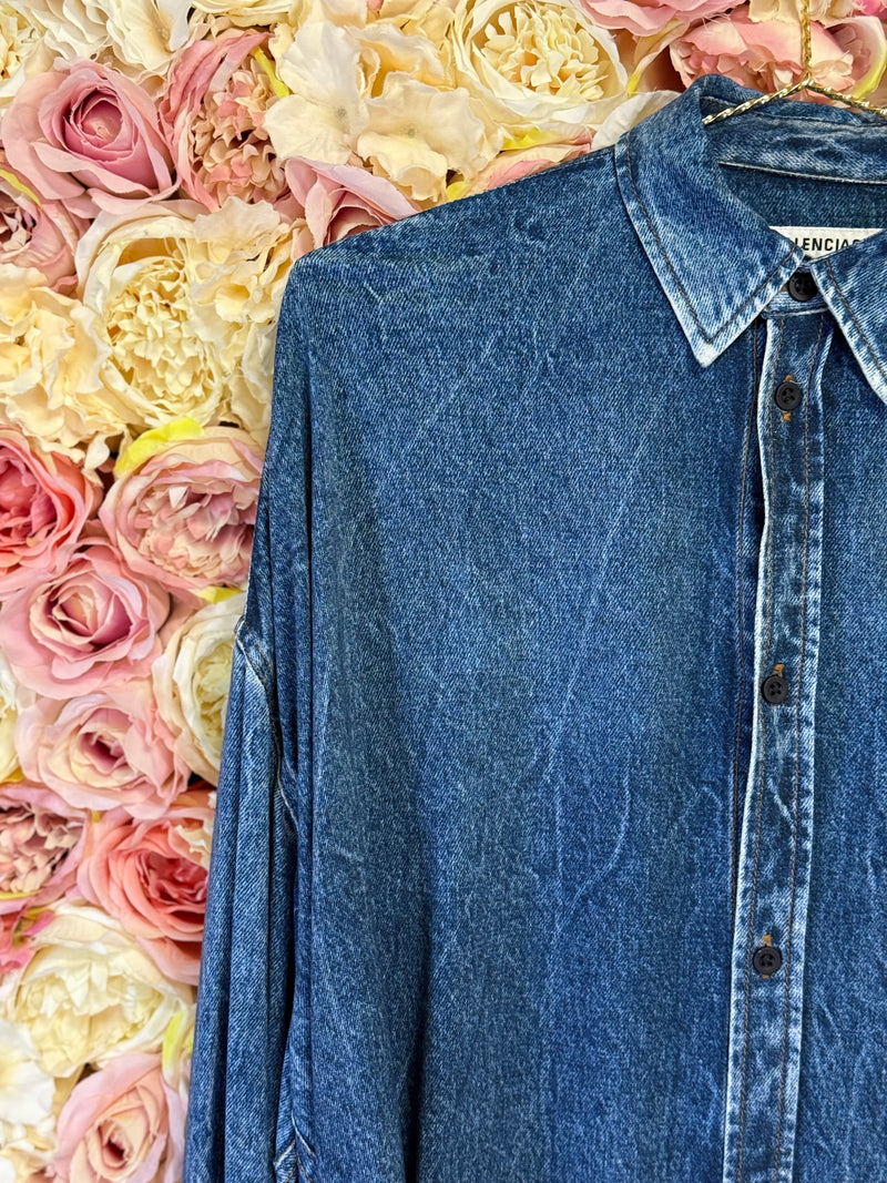 Balenciaga Blouse in Jeans Look Blue Sz. M