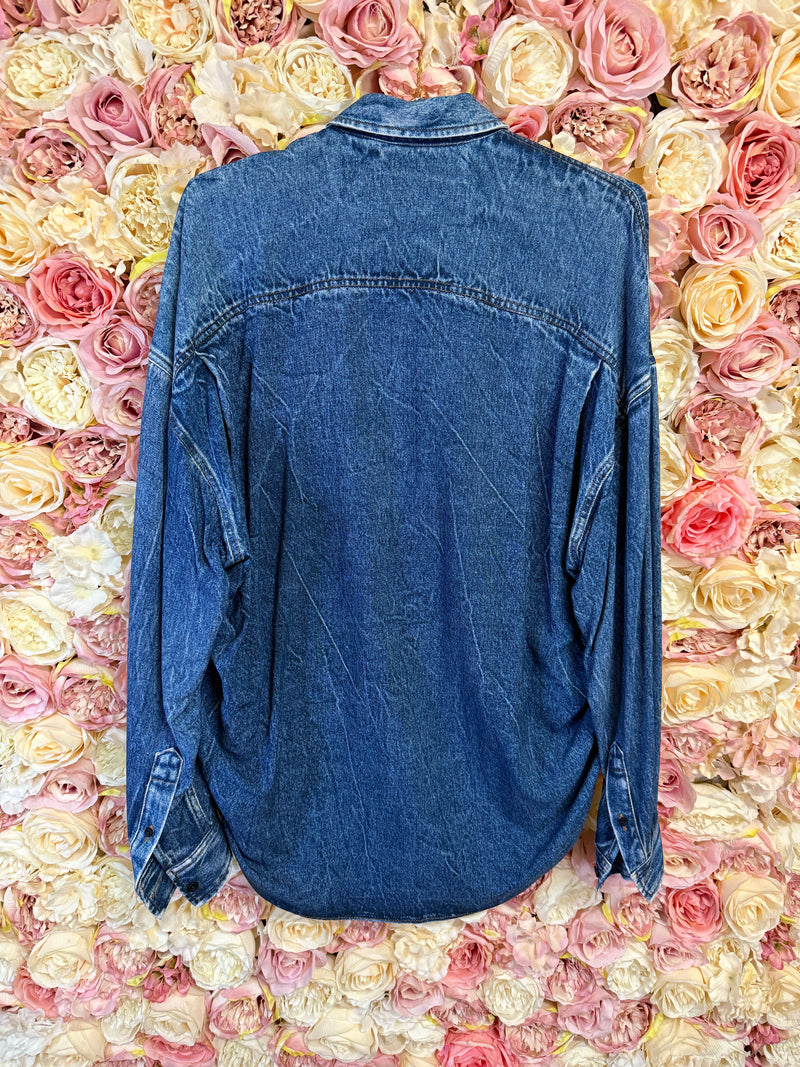 Balenciaga Blouse in Jeans Look Blue Sz. M