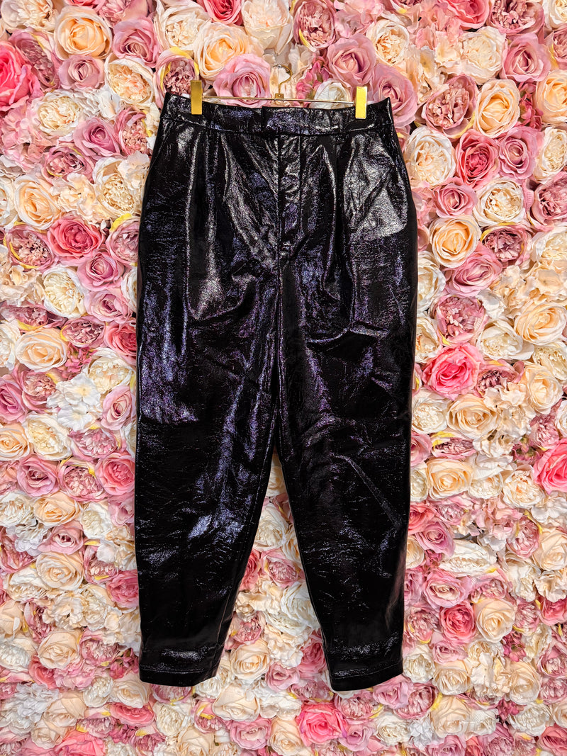 L'Academie Arielle Pants Black Shiny