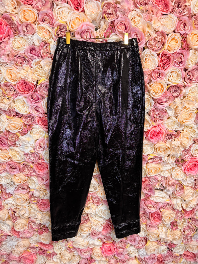 L'Academie Arielle Pants Black Shiny