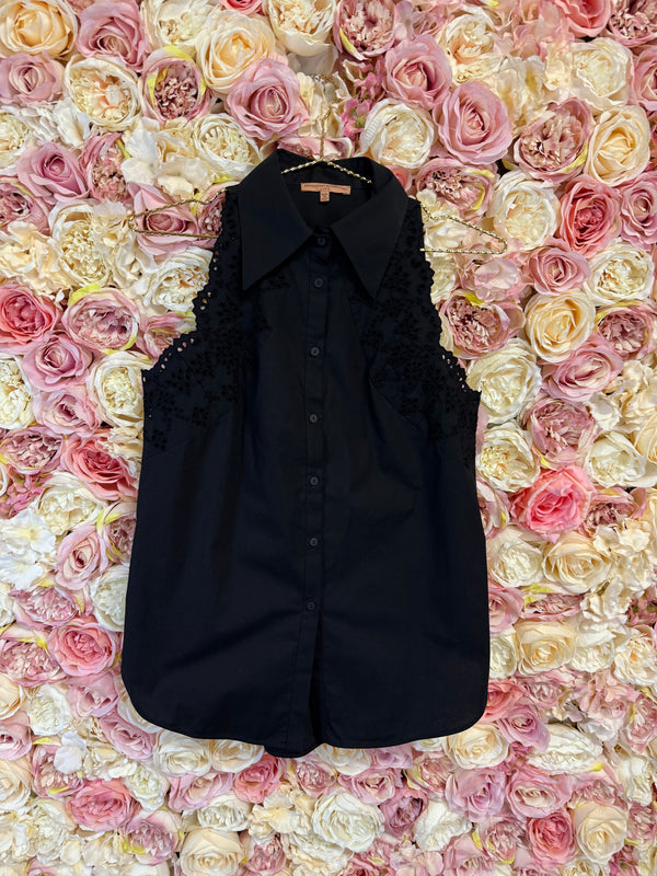 Ermanno Scervino Cotton Top Black Sz. XS