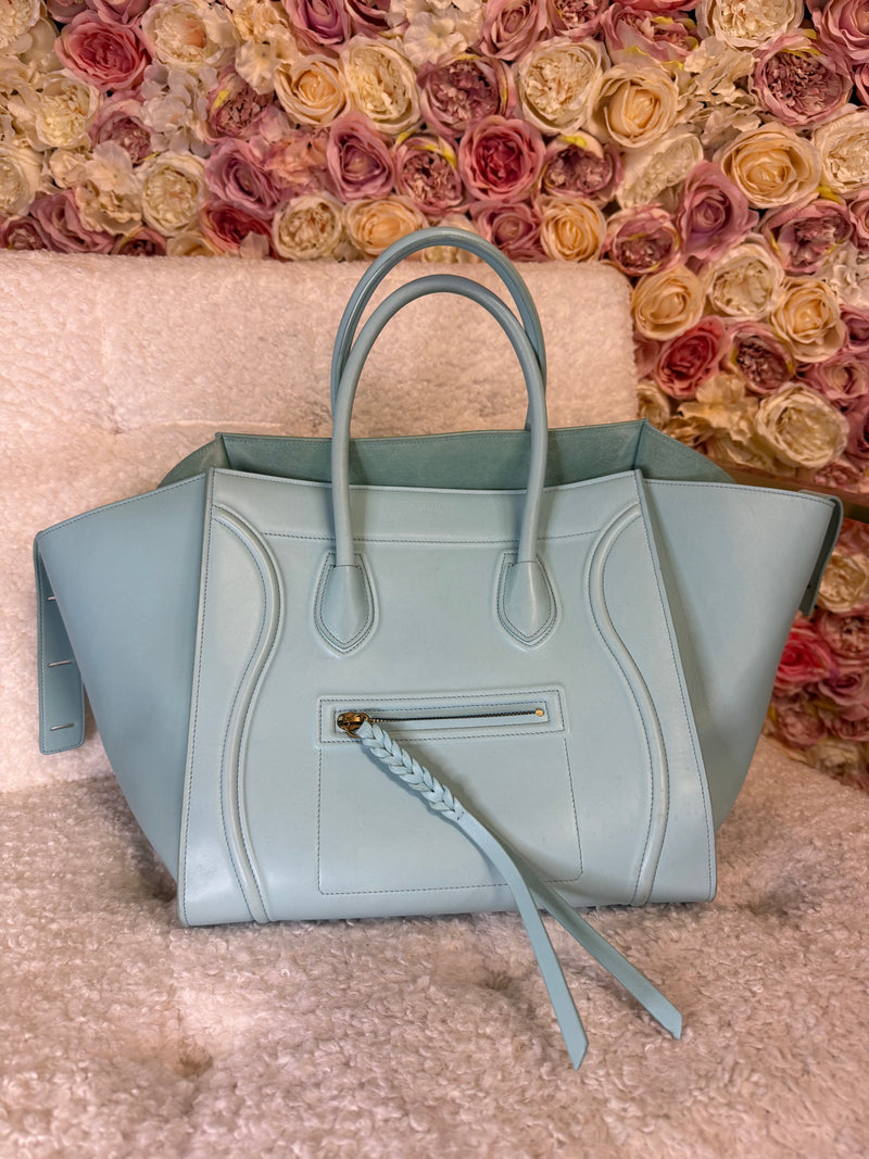 Céline Phantom Luggage Light Blue