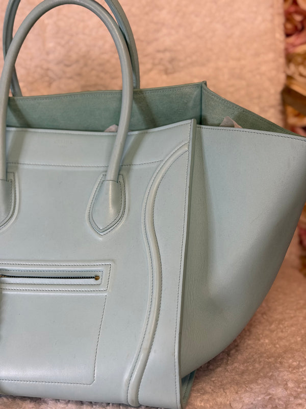 Céline Phantom Luggage Light Blue