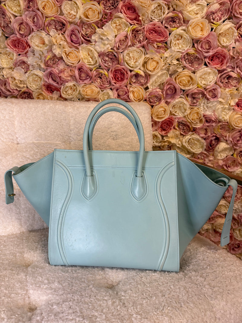 Céline Phantom Luggage Light Blue