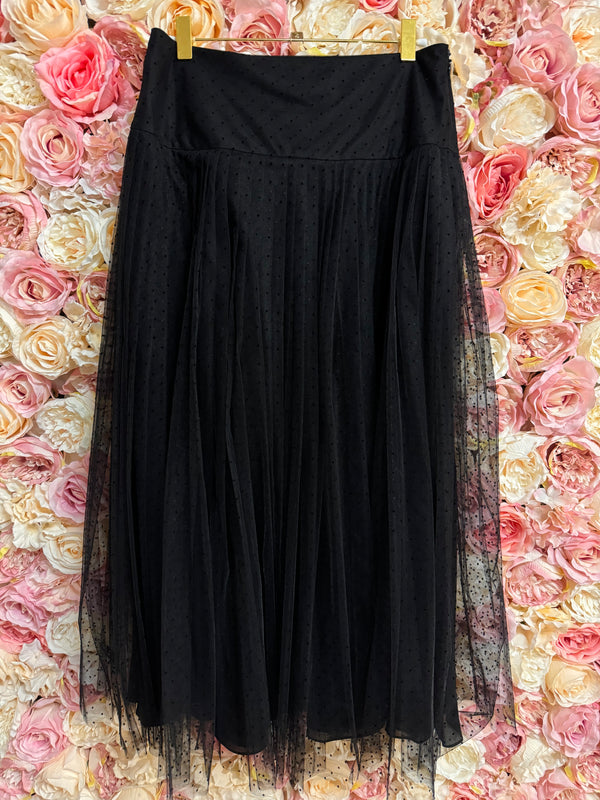 Dior Pleated Mid-Length Skirt Black