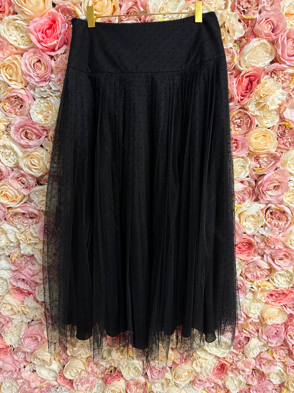 Dior Pleated Mid-Length Skirt Black