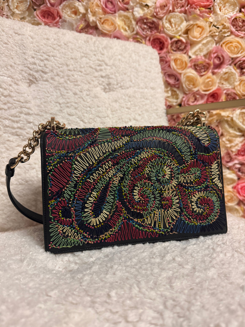 Dior Diorama Bag with Embroideries and Beads Black Multi