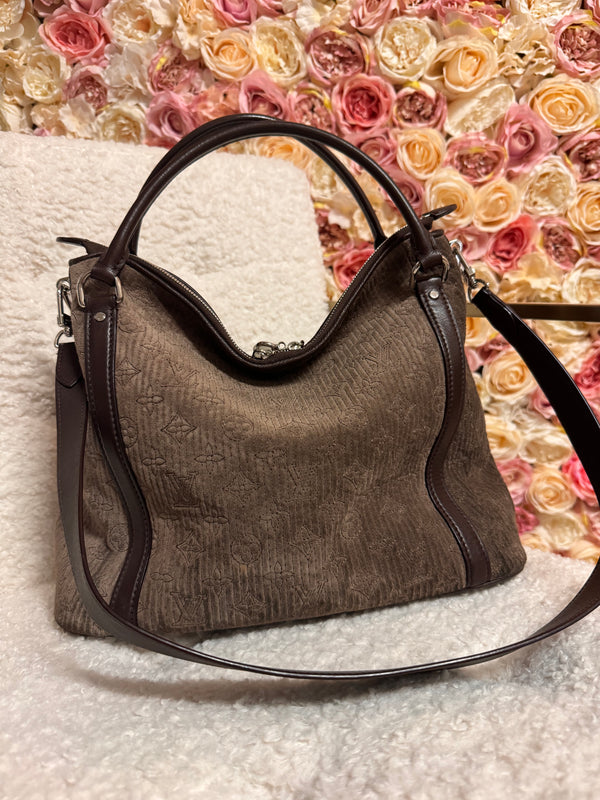Louis Vuitton Antheia Bag Suede Taupe