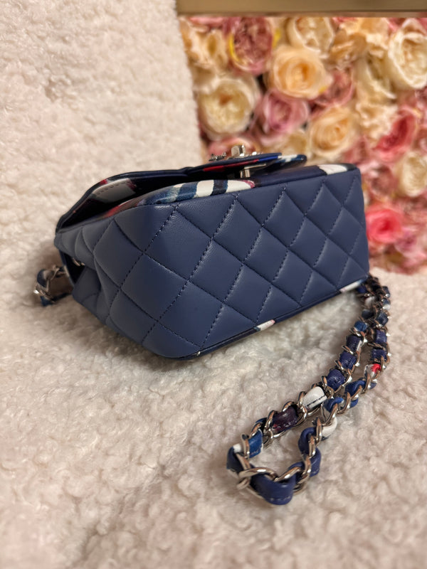 Chanel Classic Flap Mini "Airline Collection" Blue White Red