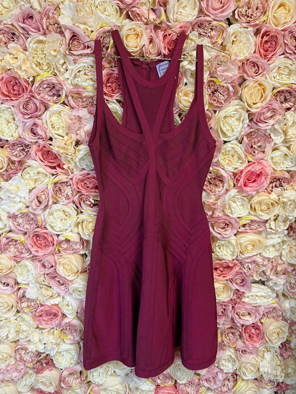 Hervé Léger Dress Bordeaux Sz. S